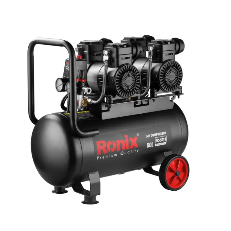 کمپرسور باد دو موتوره 50 لیتری بی صدا RC-5013 رونیکس